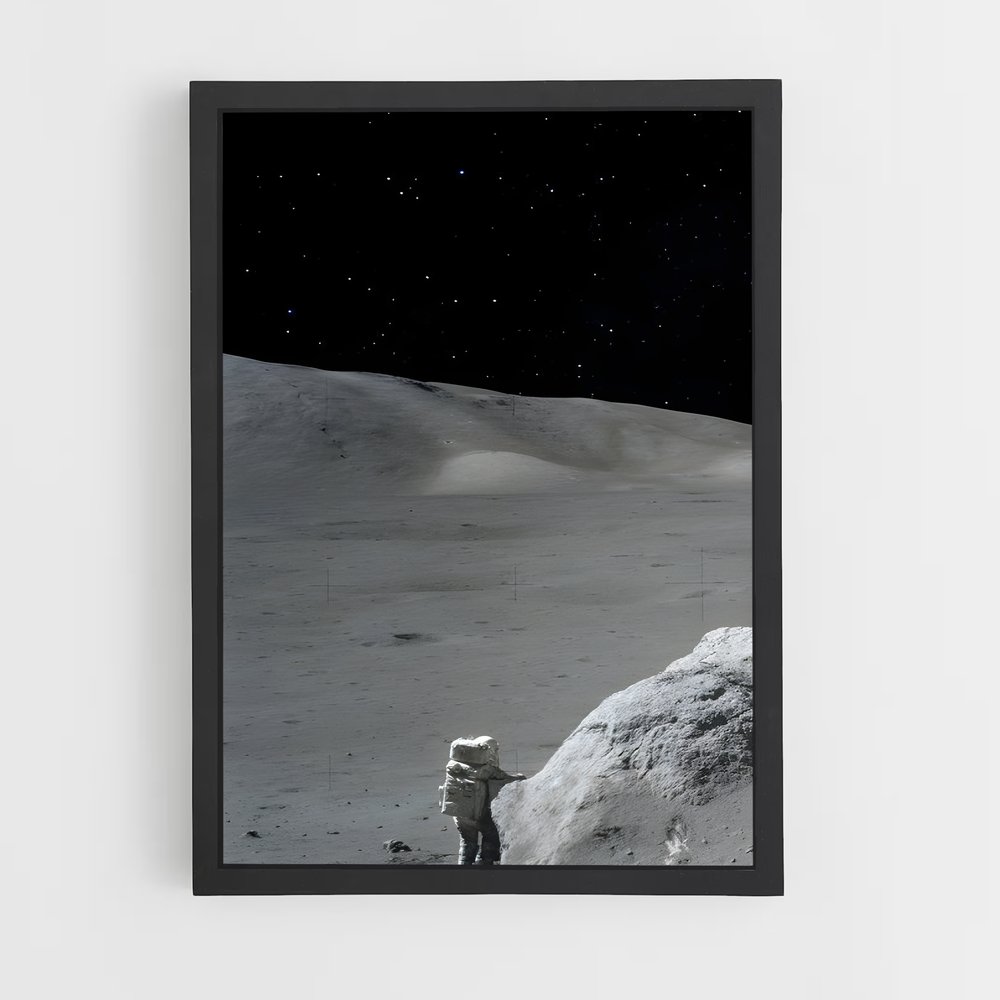 Poster L'Astronaute et le Rocher – affiche Missions spatiales (vue 2)